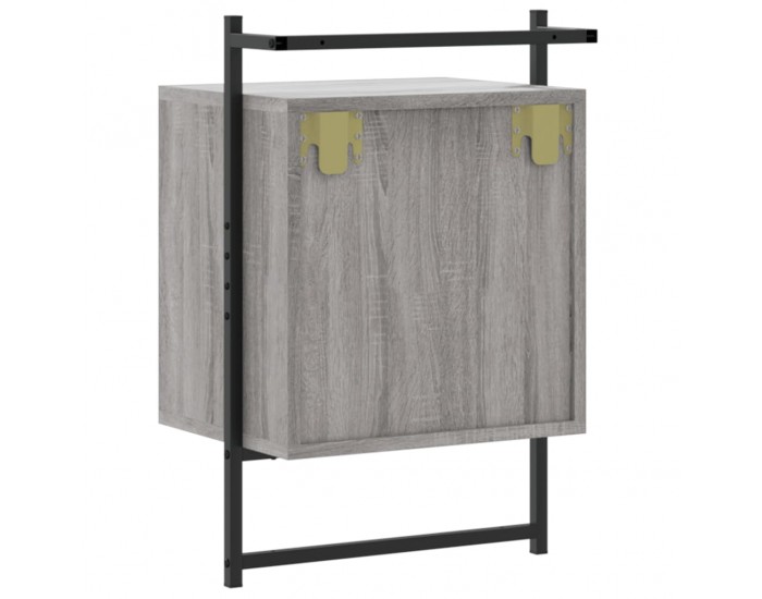 Sonata H Нощно шкафче стенно сив сонома 40x30x61 см инженерно дърво