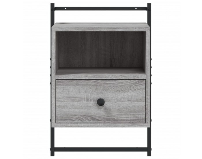Sonata H Нощно шкафче стенно сив сонома 40x30x61 см инженерно дърво