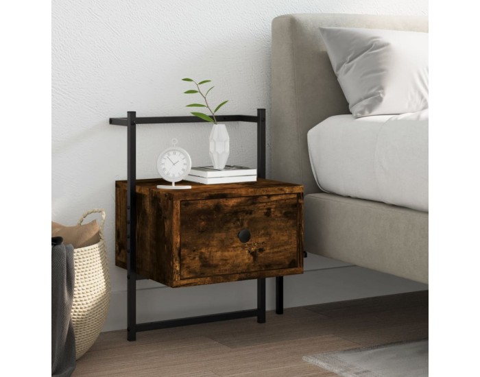 Sonata H Нощно шкафче стенно опушен дъб 35x30x51 см инженерно дърво