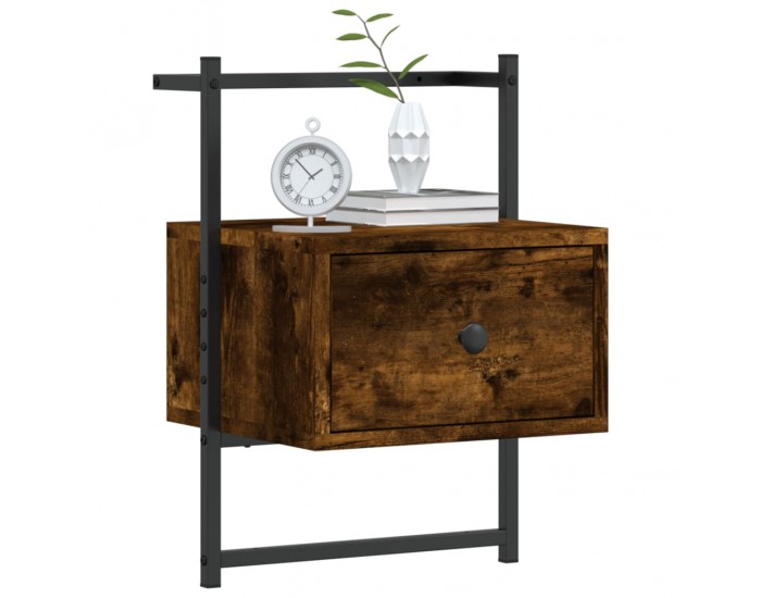 Sonata H Нощно шкафче стенно опушен дъб 35x30x51 см инженерно дърво