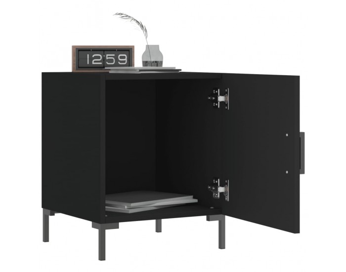 Sonata H Нощно шкафче, черно, 40x40x50 см, инженерно дърво