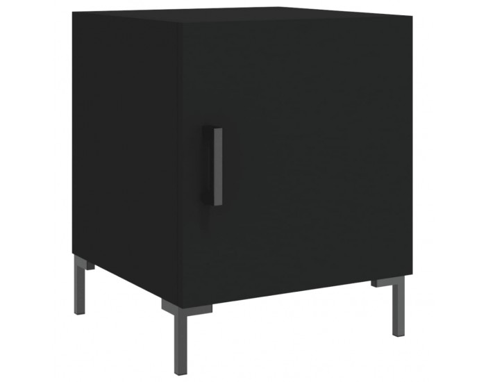 Sonata H Нощно шкафче, черно, 40x40x50 см, инженерно дърво