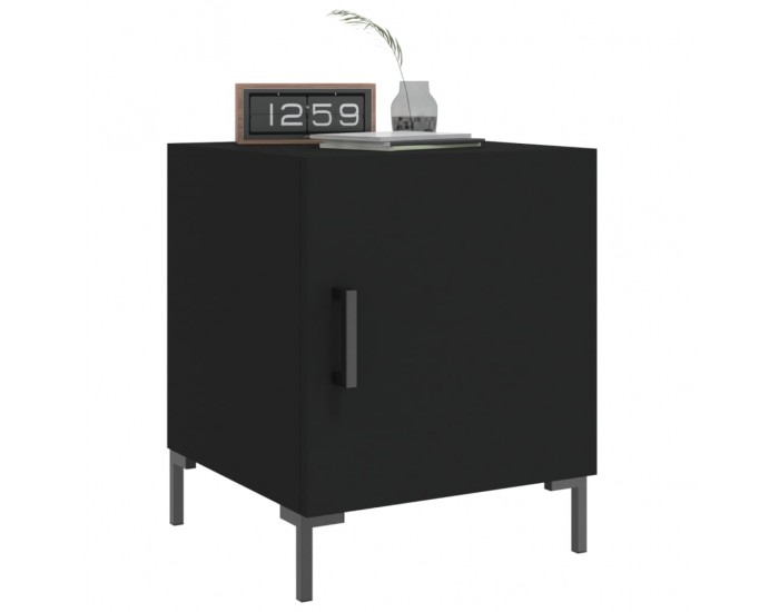 Sonata H Нощно шкафче, черно, 40x40x50 см, инженерно дърво