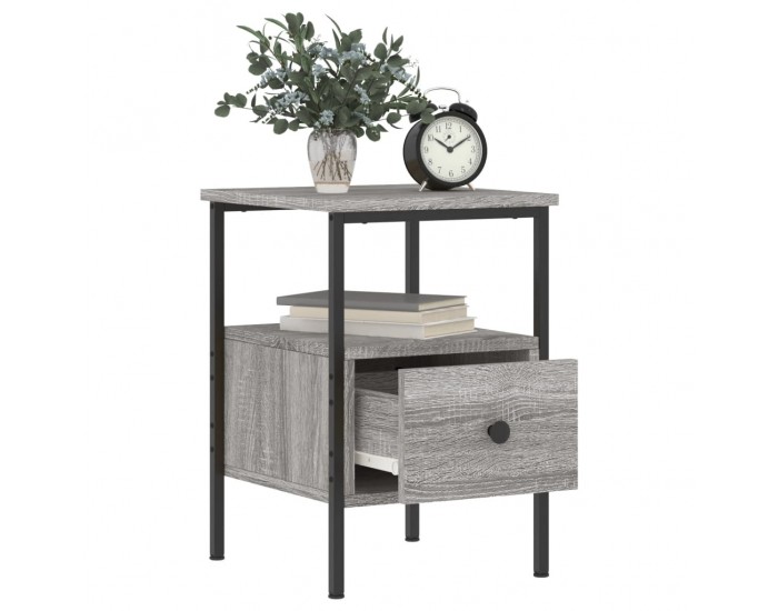 Sonata H Нощни шкафчета 2 бр сив сонома 34x36x50 см инженерно дърво