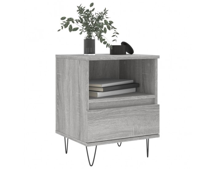 Sonata H Нощно шкафче сив сонома 40x35x50 см инженерно дърво