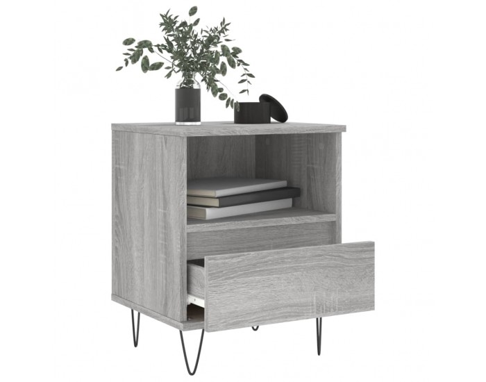 Sonata H Нощно шкафче сив сонома 40x35x50 см инженерно дърво