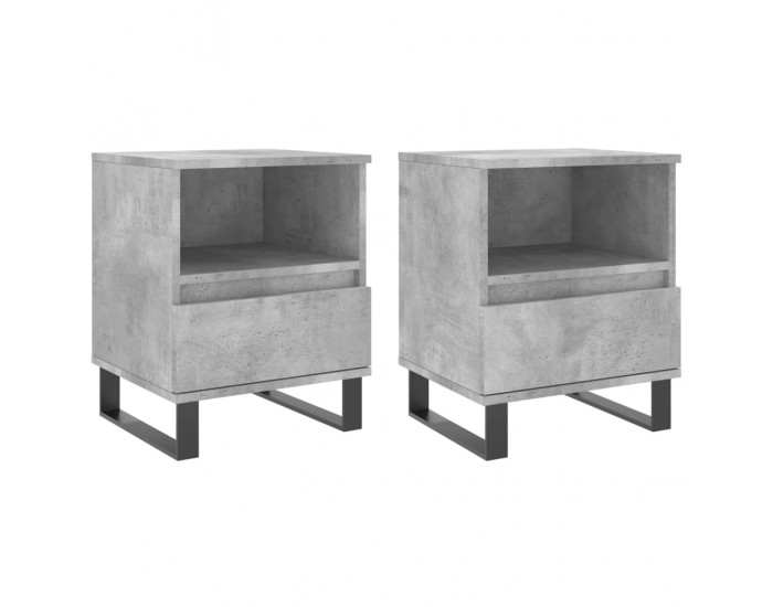 Sonata H Нощни шкафчета 2 бр бетонно сив 40x35x50 см инженерна дървесина