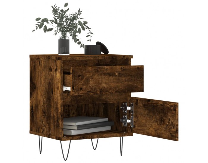 Sonata H Нощни шкафчета, 2 бр, опушен дъб, 40x35x50 см, инженерно дърво