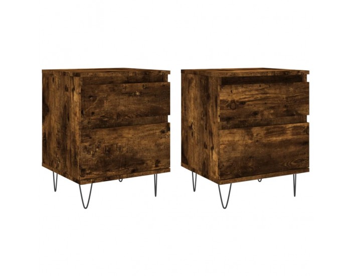 Sonata H Нощни шкафчета, 2 бр, опушен дъб, 40x35x50 см, инженерно дърво