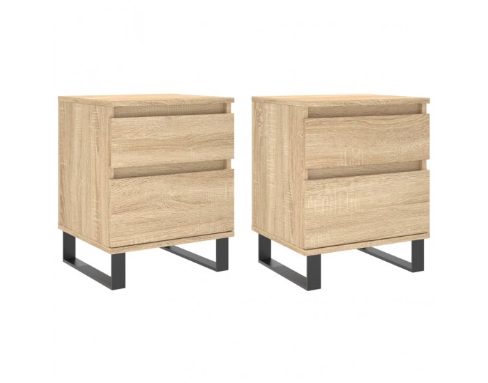 Sonata H Нощни шкафчета, 2 бр, сонома дъб, 40x35x50 см, инженерно дърво