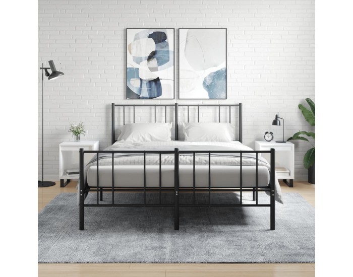 Sonata H Нощни шкафчета, 2 бр, бял гланц, 40x35x50 см, инженерно дърво