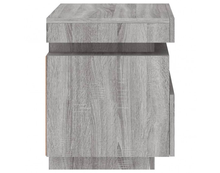 Sonata H Нощно шкафче с LED осветление, сив сонома, 40x39x48,5 см