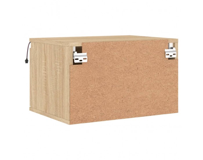 Sonata H Нощни шкафчета за стена с LED осветление, 2 бр, сонома дъб