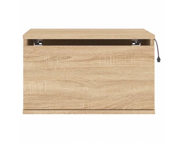 Sonata H Нощни шкафчета за стена с LED осветление, 2 бр, сонома дъб