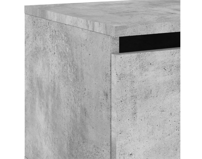 Sonata H Нощни шкафчета за стена с LED осветление, 2 бр, бетонно сиви