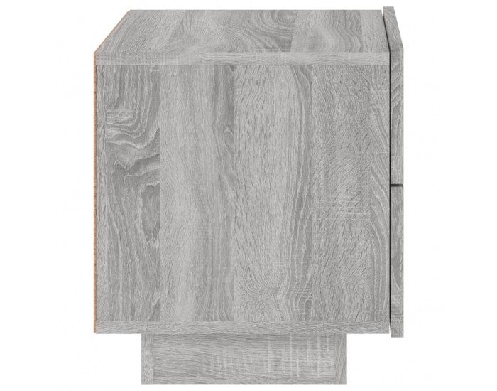 Sonata H Нощно шкафче с LED осветление, сив сонома, 70x36x40,5 см
