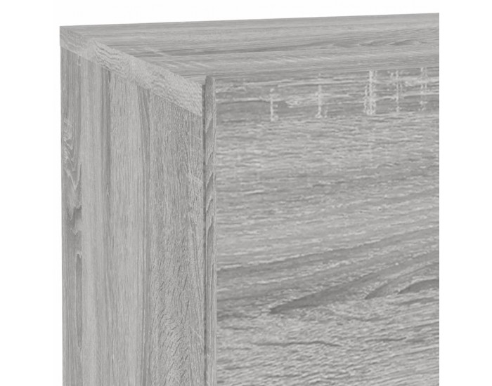 Sonata H Нощно шкафче с LED осветление, сив сонома, 70x36x40,5 см