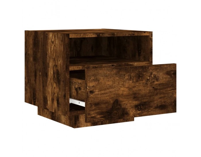 Sonata H Нощно шкафче с LED осветление, опушен дъб, 40x39x37 см