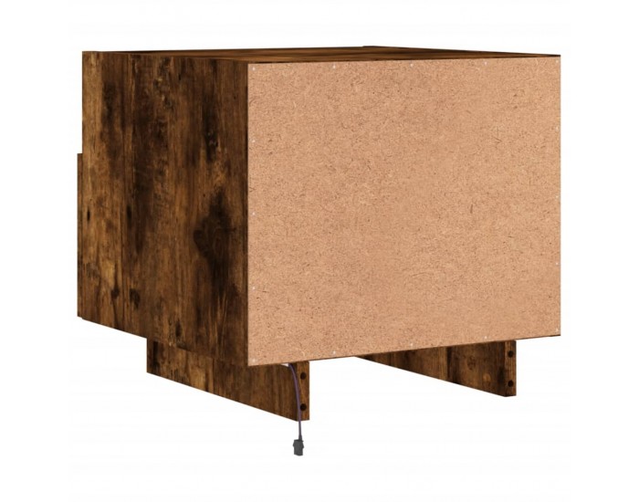 Sonata H Нощно шкафче с LED осветление, опушен дъб, 40x39x37 см