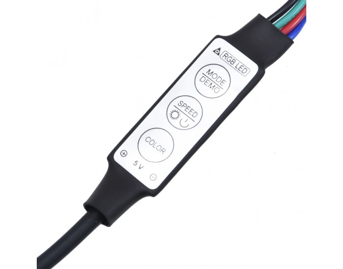 Sonata H Нощно шкафче с LED осветление, опушен дъб, 40x39x37 см