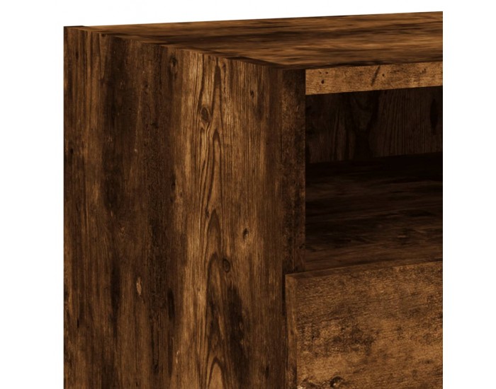 Sonata H Нощно шкафче с LED осветление, опушен дъб, 40x39x37 см