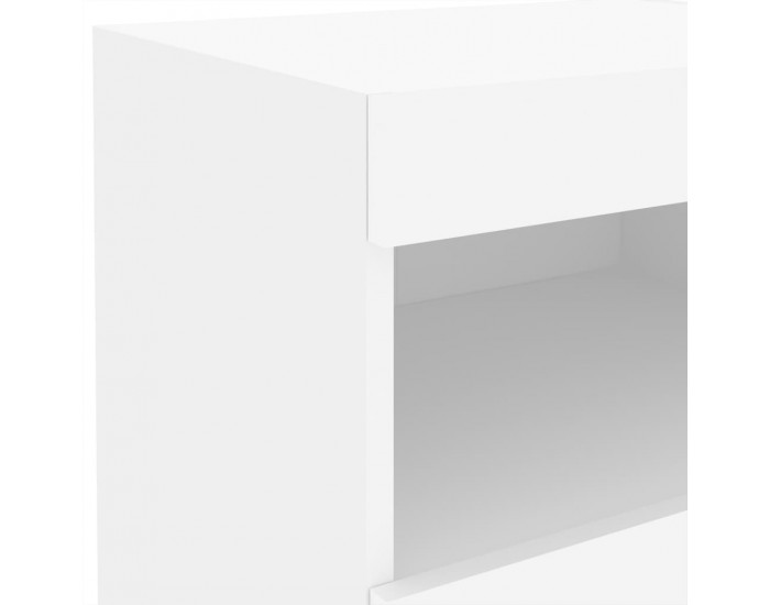 Sonata H Нощно шкафче с LED осветление, бяло, 50x40x45 см