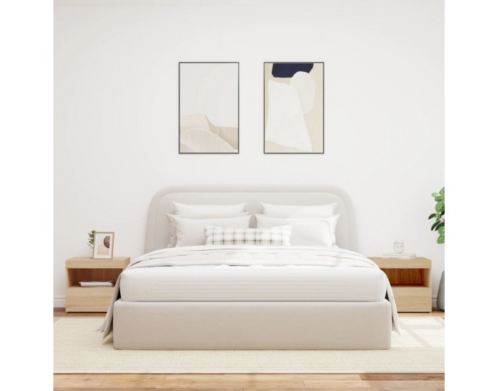 Sonata H Нощни шкафчета с LED осветление, 2 бр, сонома дъб, 50x40x45 см