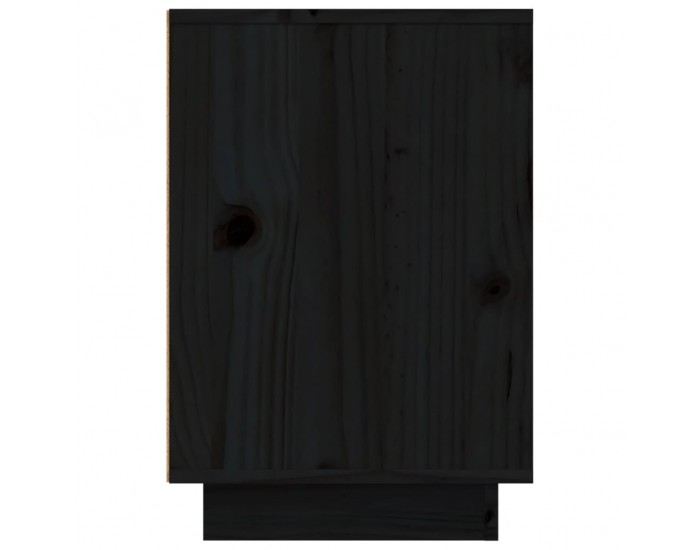 Sonata H Нощни шкафчета, 2 бр, черни, 50x34x50 см, борово дърво масив
