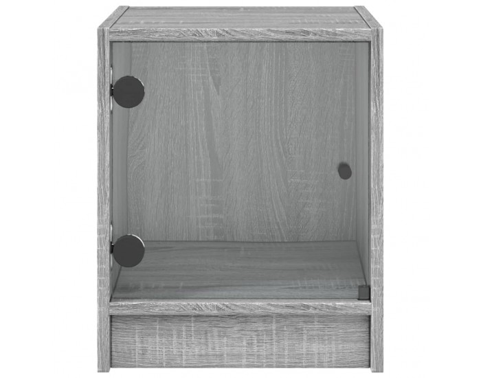 Sonata H Нощни шкафчета със стъклени врати 2 бр сив сонома 35x37x42 см
