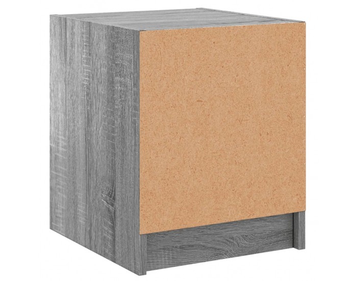 Sonata H Нощни шкафчета със стъклени врати 2 бр сив сонома 35x37x42 см