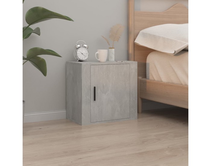 Sonata H Нощни шкафчета за стенен монтаж 2 бр бетонно сиви 50x30x47 см