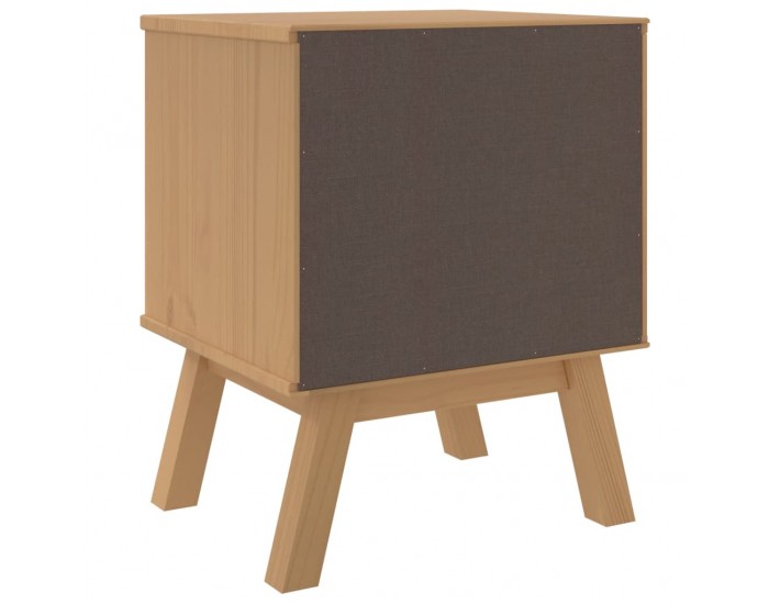 Sonata H Нощно шкафче OLDEN, сиво и кафяво, борово дърво масив