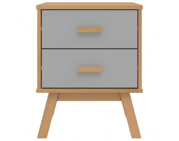 Sonata H Нощно шкафче OLDEN, сиво и кафяво, борово дърво масив
