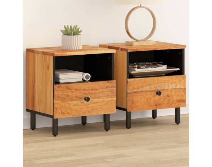 Sonata H Нощни шкафчета, 2 бр, 40x33x46 см, акация масив