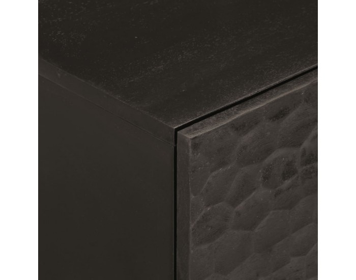 Sonata H Нощно шкафче, черно, 40x33x46 см, мангово дърво масив Sonata H Нощно шкафче, черно, 40x33x46 см, мангово дърво масив