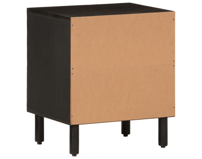 Sonata H Нощно шкафче, черно, 40x33x46 см, мангово дърво масив Sonata H Нощно шкафче, черно, 40x33x46 см, мангово дърво масив
