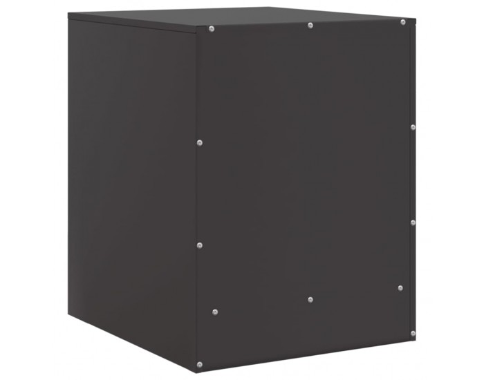 Sonata H Нощни шкафчета, 2 бр, черни, 34,5x39х44 см, стомана