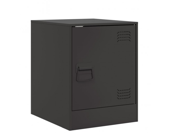 Sonata H Нощни шкафчета, 2 бр, черни, 34,5x39х44 см, стомана