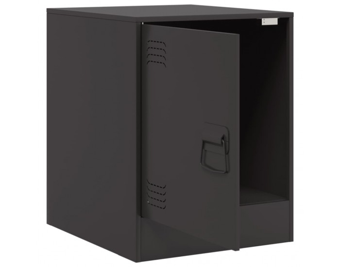 Sonata H Нощни шкафчета, 2 бр, черни, 34,5x39х44 см, стомана