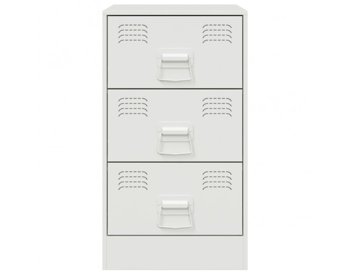 Sonata H Нощни шкафчета, 2 бр, бели, 34,5x39x62 см, стомана