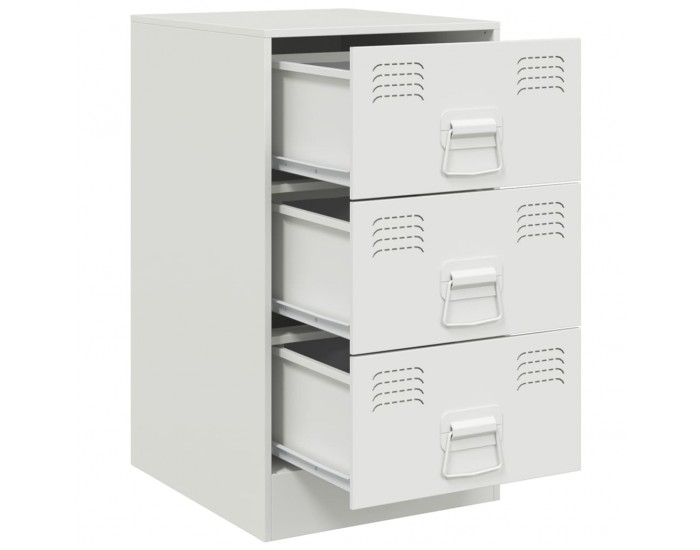 Sonata H Нощни шкафчета, 2 бр, бели, 34,5x39x62 см, стомана