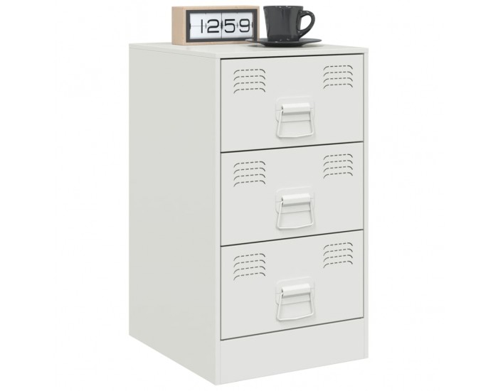 Sonata H Нощни шкафчета, 2 бр, бели, 34,5x39x62 см, стомана