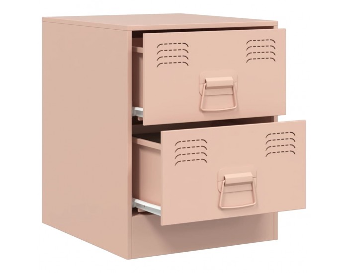 Sonata H Нощни шкафчета, 2 бр, розови, 34,5x39х44 см, стомана