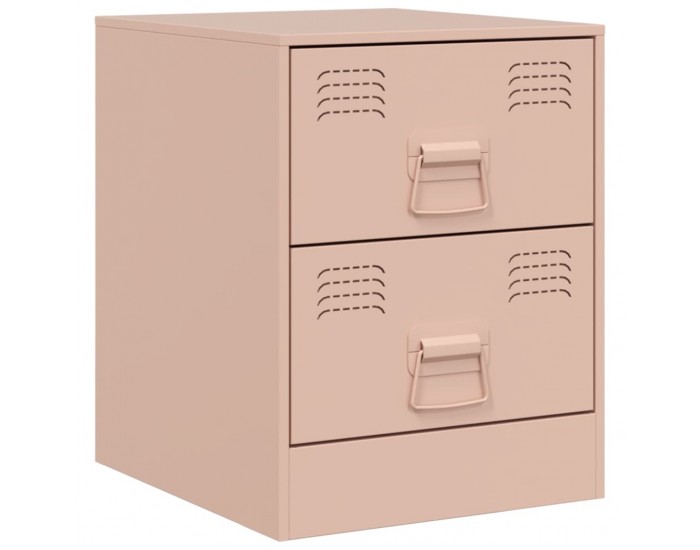 Sonata H Нощни шкафчета, 2 бр, розови, 34,5x39х44 см, стомана