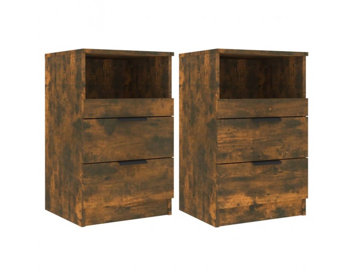 Sonata H Нощни шкафчета, 2 бр, Опушен дъб, инженерно дърво