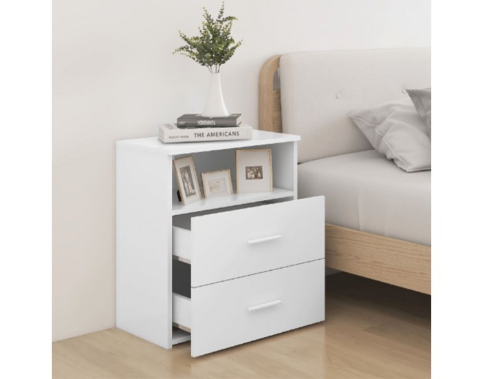 Sonata H Нощни шкафчета, 2 бр, бели, 50x32x60 см