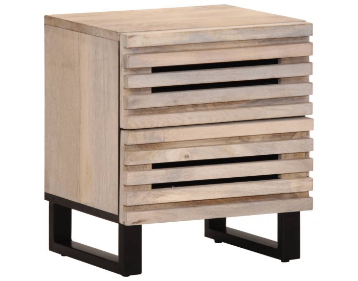 Sonata H Нощно шкафче, 40x34x46 см, избелено мангово дърво масив