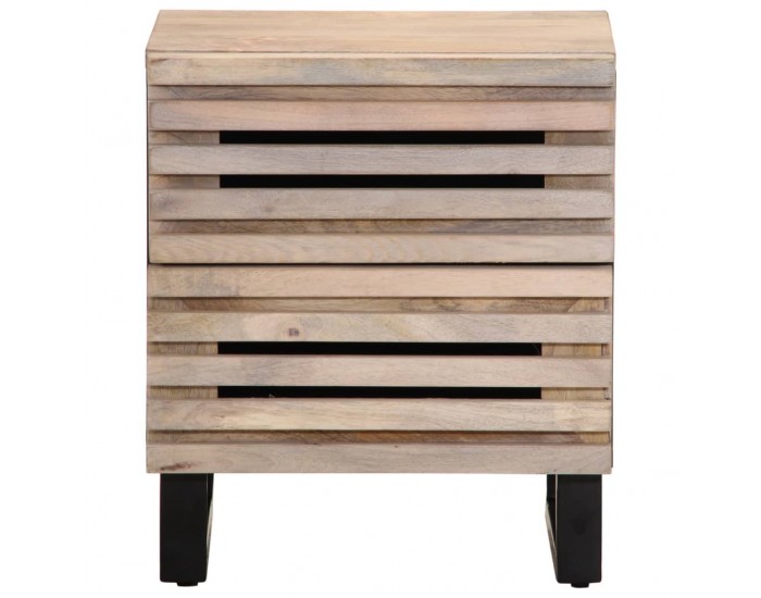 Sonata H Нощно шкафче, 40x34x46 см, избелено мангово дърво масив