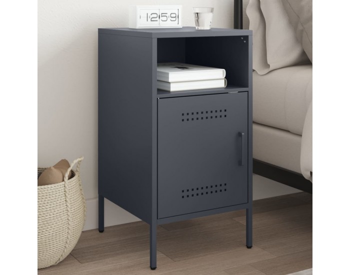 Sonata H Нощно шкафче, антрацит, 36x39x68 см, стомана