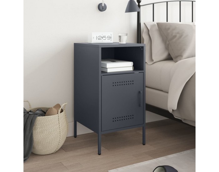 Sonata H Нощно шкафче, антрацит, 36x39x68 см, стомана